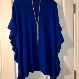 Elie Tahari - GORGEOUS royal blue Merino Wool Swtr